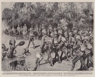 Le Guardie che marciano davanti a Lord Roberts al suo ingresso a Kroonstad